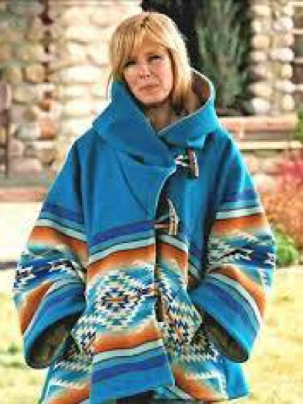 Yellowstone Beth Dutton Season 3 Inspired Western Hooded Poncho size L